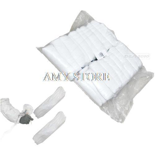 100pcs Lot White or Blue Disposable Arm Hand Plastic Sleeves Cover Bag Supplies Kitchen Tattoo Working