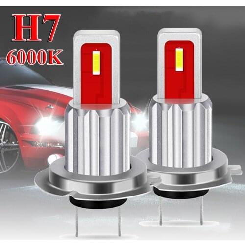 2Pcs H7 LED Bulbs CSP 1800LM Car Fog Lights Driving Day Running Lamp 12V 24V 6000K White Amber Blue Auto Led H7 Bulb