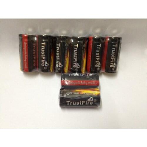 20pcs/lot Trustfire Protected 16340 3.7V Rechargeable Battery Lithium Batteries 880mAh For LED Flashlights/Laser Pen