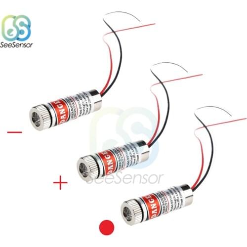 650nm 5mW Adjustable Laser Head Red Point / Line / Cross Laser Module Head Glass Lens Focusable Industrial Class 3V 5V