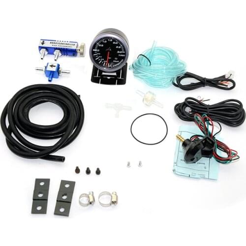 60MM Car Turbo Boost Gauge 3Bar + Adjustable Turbo Boost Controller Kit 1-30PSI Car Meter