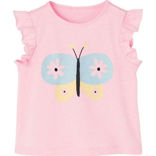 Bambino New Year 2021Tshirt for Girls Cartoon Summer Children Tops 2-7Years Little Kids Clothing Baby Costume Pure Cotton Shirt