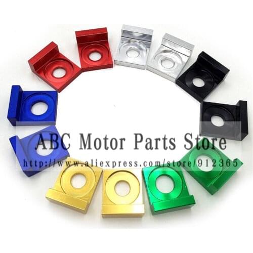 CNC Aluminum 15mm 12mm Chain Adjuster Block Tensioner 110 125cc PIT Quad Trail Dirt Bike ATV Dirt pit bike Motocross
