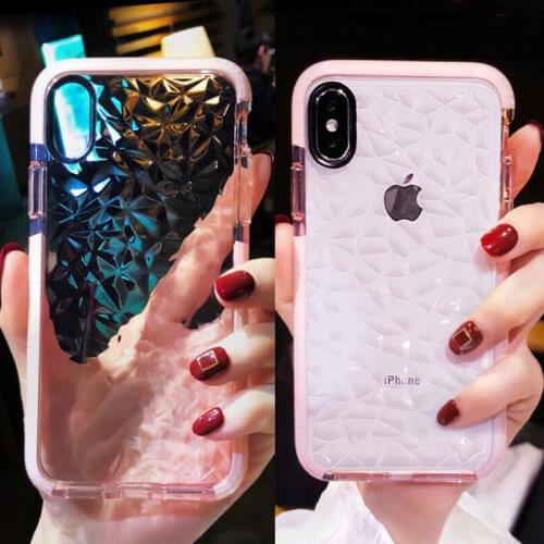 For iPhone 11 Pro Max Shockproof Shell Case Diamond Texture 360 degree Full Protection On For iPhone Case X XR XS 8 7 6S Plus 6