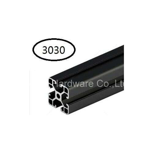 Black Aluminum Profile Aluminum Extrusion Profile 3030 30*30 commonly used in assembling device frame, table and display stand