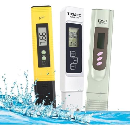Digital PH EC TDS Meter Tester Temperature Pen Water Purity PPM Filter Hydroponic for Aquarium Pool Water Monitor