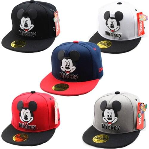 Disney Mouse Mickey Childrens Hat Boy Girl Hip Hop Hat Sunshade Hat Mickey Minnie Mouse Baby Travel Hat Digital Toy Gift