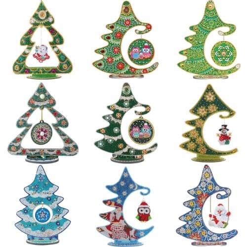 DIY 5D Mosaic Crystal Christmas Tree Craft Diamond Painting Rhinestone Mosaic Kit Home Room Ornaments Gifts Xmas Decor