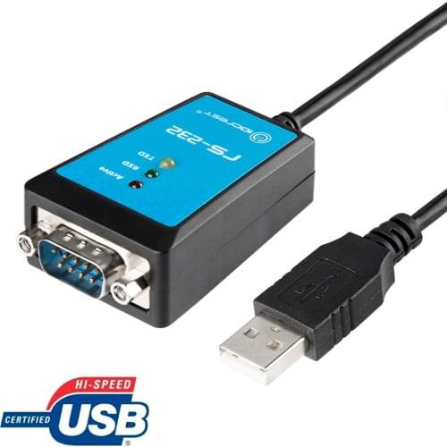 USB 2.0 to RS-232 Male (9-Pin) DB9 Serial Cable with FTDI Chipset Support Win10