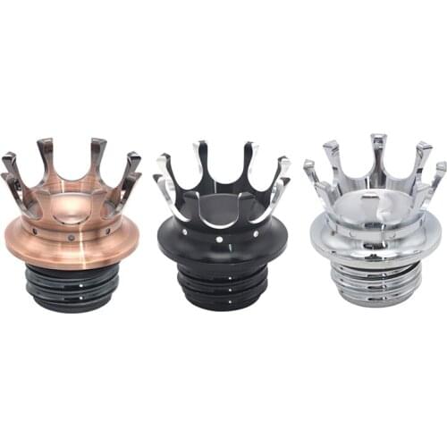 King Crown Style Gas Oil Cap Fuel Tank Cover for Sportster Softail