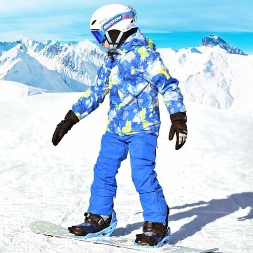 Snowboard Jacket and pants 110-160 Childrens winter set Kids Baby sport windproof waterproof warm coats snow Ski suit for boys