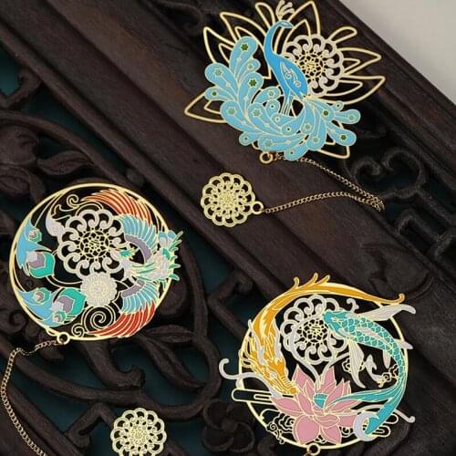 Classical Chinese Style Metal Bookmark Brass Exquisite Hollow Antique Gift Custom-made Creative Lettering To Send Friend Gift