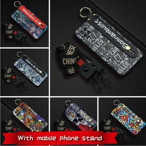 Wrist Strap Cute Phone Case For Samsung Galaxy M32 India/SM-M325F Dirt-resistant Durable Waterproof