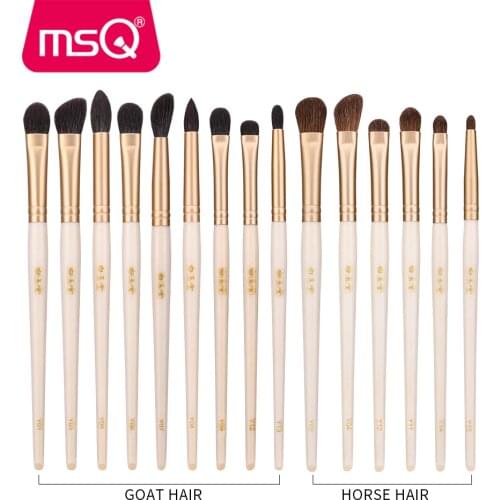 MSQ Single Eyes Makeup Brushes Set Eyeshadow Professional Concealer Blending Lip 1PCS Beauty Make Up Brush Tools Goat/Hose Hair