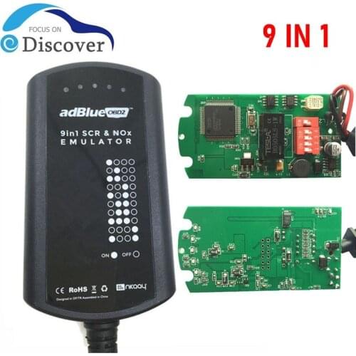 Newly Sale Adblue 9 IN 1 Works 9 Brand Trucks Diagnostic Interface Ad-Blue Supports EURO 4&5 Ad Blue Emulation Add For CUMMINS