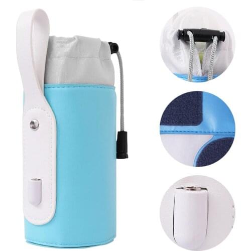 Portable USB Thermostat Bottle Warmer Heating Bag Baby Bottle Warmer Bag Tin Foil Insulated Milk Heating Bag Carrier For Travel