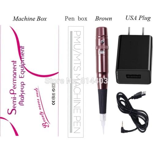 Professional DERMOGRAFO UNIVERSAL Needles Permanent Eyebrow Eyeliner Rotary Makeup Tattoo Pen Machine