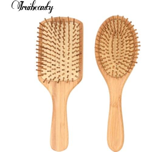 Natural Premium Wooden Bamboo Hair Brush Improve Hair Growth Wood Hairbrush Prevent Hair Loss Comb Bamboo Comb Teeth