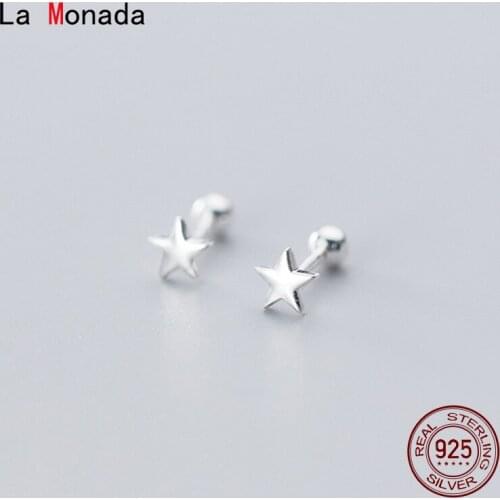 La Monada Stud Earrings For Women Silver 925 Minimalist Star Fine Women Earrings Jewelry Women Stud Earrings 925 Sterling Silver