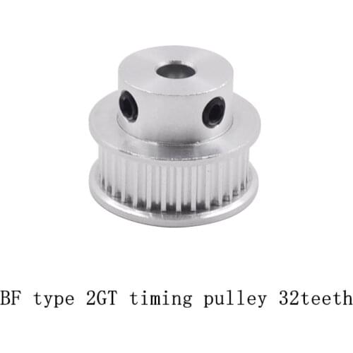 32 teeth GT2 Timing Pulley Bore 5mm 6mm 6.35mm 8mm 10mm for belt used in linear 2GT pulley 32Teeth 32T