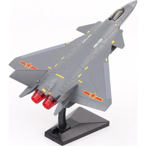 Boxed) J-20 Fighter Model Alloy Aircraft Military Toys Back Small Aircraft as It Sputtered Ornaments a Generation of Fat