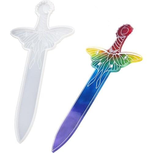 Jewelry Silicone Mold DIY Home Decorative Irregular Craft Epoxy Casting Molds For Sword Shaped Toys Crafts Jewelry Tools 1Pcs