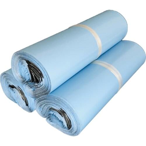 100Pcs 5 Sizes Poly Mailers Blue Plastic Courier Bag Waterproof Shipping Packaging Bag Thicken Mailing Envelopes Gift Mailbag