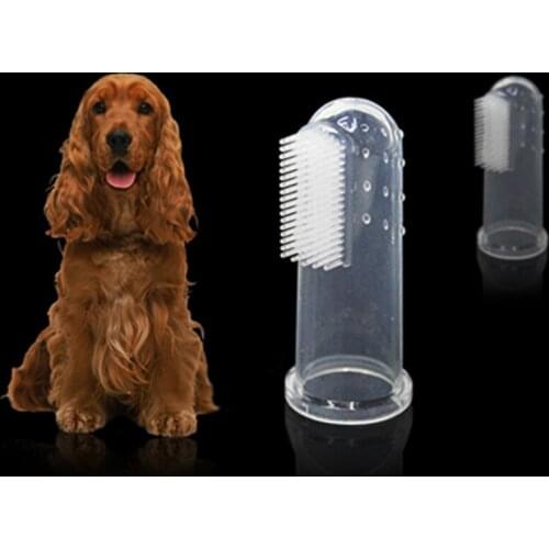 100 Pcs Super Soft Pet Finger Toothbrush Teddy Dog Brush Bad Breath Tartar Teeth Tool Dog Cat Cleaning Pet Supplies Wholesale