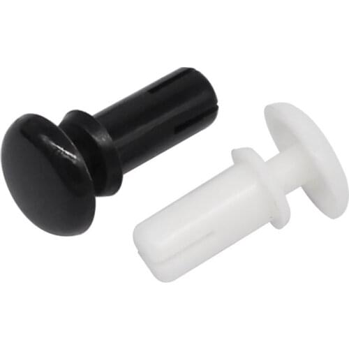 2.1/2.7/3.1/3.6/4.1/5.1/6.1mm R Type Expansion Rivet Nut Nylon Plastic Buckle Clip Computer PCB Mother Board Black White 100pcs