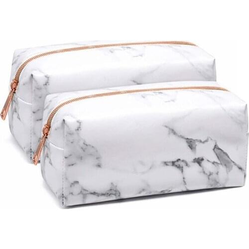 2021 Marble Cosmetic Bag Beauty Travel Make Up Marble Portable Ladies Brush Bags Square Toiletry Bag косметичка