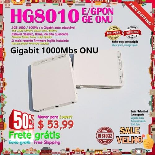 10pcs Lot Refurbished EchoLife HG8010 HG8110 EPON GPON 1GE Terminal ONU Huawei ont FTTH fiber to the home modem ONT English