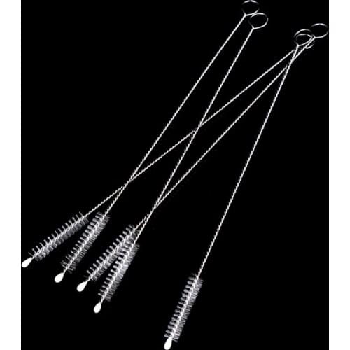 5Pcs/Set Fish Tank Pipe Brush Bottle Suction Tube Glass Tube Spiral Soft Hair Straw Cleaning Brushes Tools