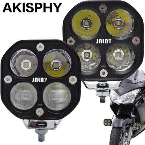 AKISPHY LED Light 40W Motorcycle Headlight Car Driving Lamp ATV SUV Truck Spot Flood Beam White Yellow 10V 30V