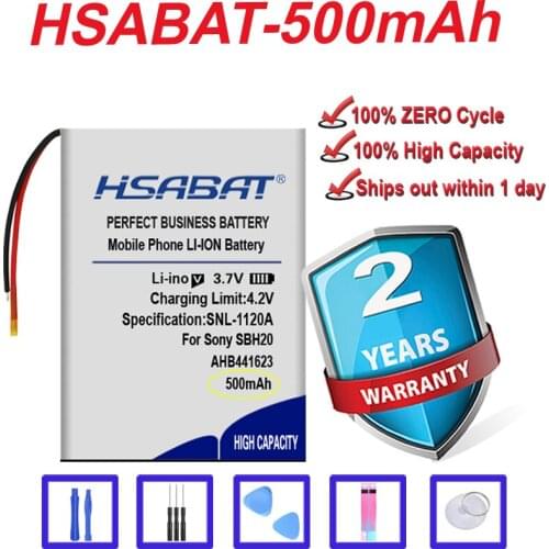 Top Brand 100% New 500mAh 381424 AHB441623 Battery for Sony SBH-20 SBH20 Wireless Headset in stock