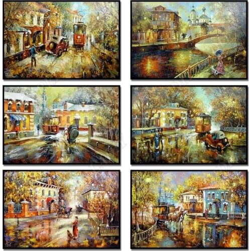 Diamond Painting Landscape Street Painting with Diamonds Art Diamond Embroidery Full Square / Round Drill Diamond Mosaic Crafts