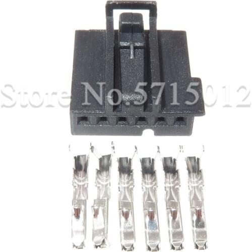 6 Hole Auto Connector Electrical Wire Cable Socket Female Car Plug With Terminals