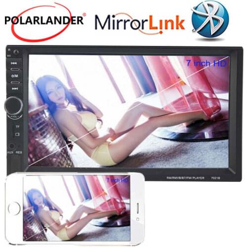 Car Stereo MP5 Radio MP4 2 DIN in Dash 7 inch Touch Screen Player 10 langauges bluetooth Auxin input steering wheel control