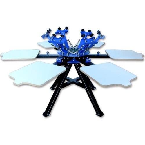 Free shipping manual 4 color 4 station silk screen printing machine
