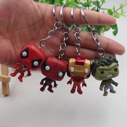 Marvel Legends Avengers Keychain Infinite War Iron Man Hulk Action Figure Key Chain Accessories Pendant Keyring