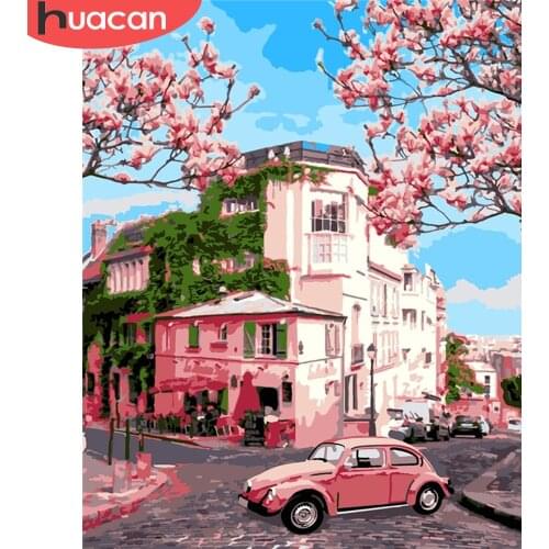 HUACAN Paint By Number Landscape Drawing On Canvas HandPainted Painting Art Gift DIY Pictures By Number House Kits Home Decor