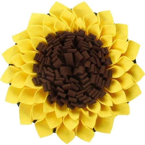 Pet smell mat bite resistant slow food toy dog chokeproof food hidden food blanket sunflower smell training blanket sniffing pad