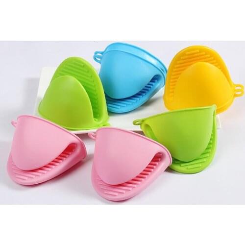 Kitchen Silicone Heat Resistant Gloves Clips Insulation Non Stick Anti-slip Pot Holder Clip LX1677