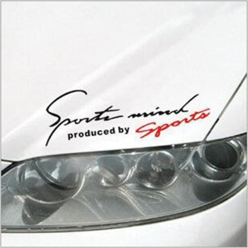 Aliauto Car-styling Sports Mind Produced by Sport Car sticker and Decal for Toyota Ford Chevrolet Volkswagen Honda Lada golf
