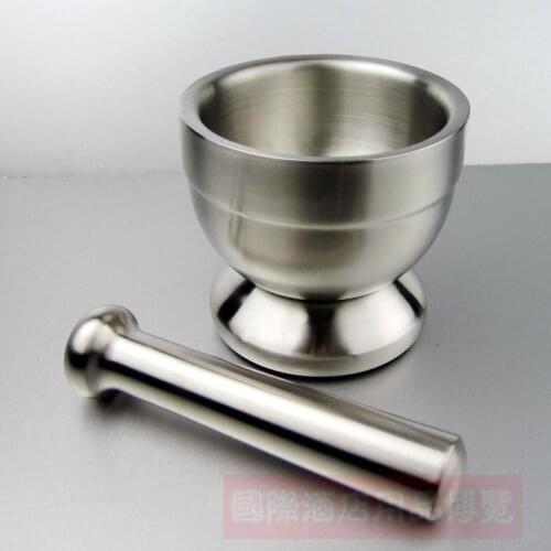 Stainless Steel Pharmacy Herbs Bowl Mill Grinder Mortar Pestle Garlic Spice Grinder Portable Crusher Kitchen Gadget Tools