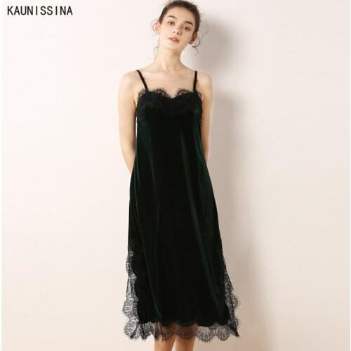 Nightgown Women Long Lingerie Sleepshirts Pleuche Strap Sleeveless Nightwear Lounge Nightdress Ladies Sleepwear Sexy Home Dress