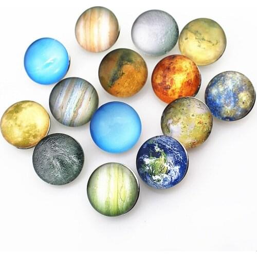 New Arrival 10pcs/lot the earth Snap Button pretty rock Glass Snap Buttons Fit bangle 18mm DIY Snap Bracelet Jewelry
