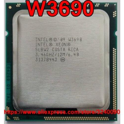 Original Intel Xeon W3690 3.4 GHz Six-Core Twelve-Thread CPU Processor 12M 130W LGA 1366 free shipping speedy ship out