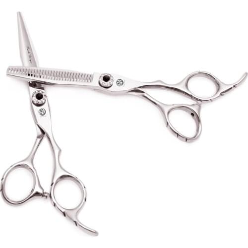 Barber Scissors Good Quality 5.5" 6.0" Japan 440C Haircut Set Hairdressing Hair Cutting Scissors Kit Thinning Shears Salon 9009
