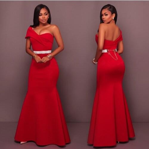 Popodion Womens One Shoulder Evening Dresses