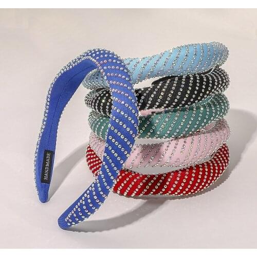 Sponge Luxury Headbands Irregular Statement Full Diamond Hairbands Hair accessories Design Rhinestone Headband For Women New